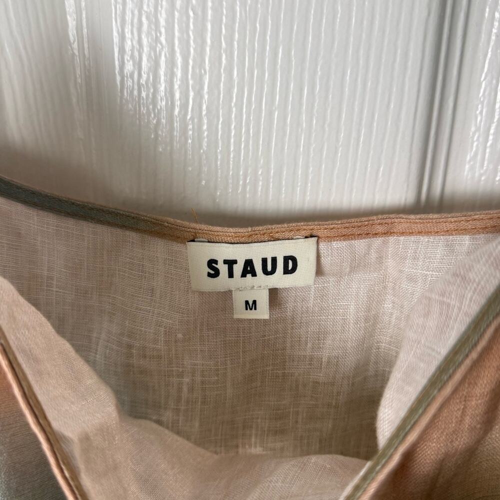 Staud Laura Linen Maxi Dress in Pastel Clouds M - Picture 10 of 12